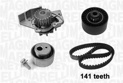 MAGNETI MARELLI 341405990001 -  Водяной насос + комплект зубчатого ремня